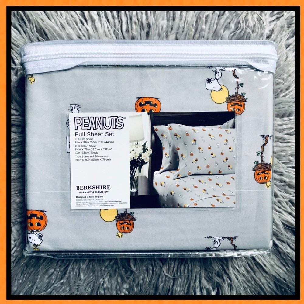 Berkshire Peanuts Snoopy Great Pumpkin Full Sheets - Picture 7 of 11